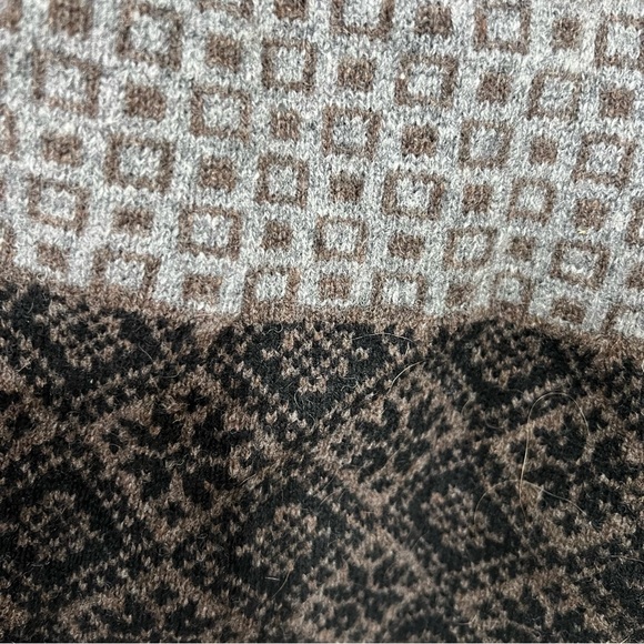 Sundance Lambswool 3/4 Sleeve Button Fair Isle Cardigan Sweater Nordic M cabin - Picture 4 of 9